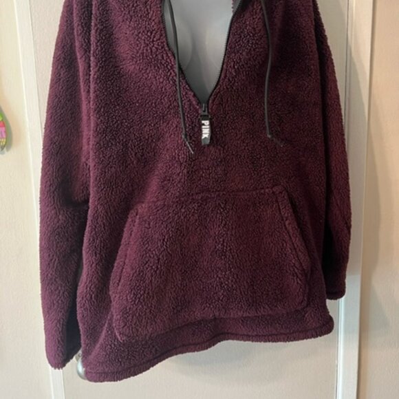 PINK ~ Victoria's Secret ~ Burgundy (Color) Warm Cozy Pullover - Picture 2 of 8